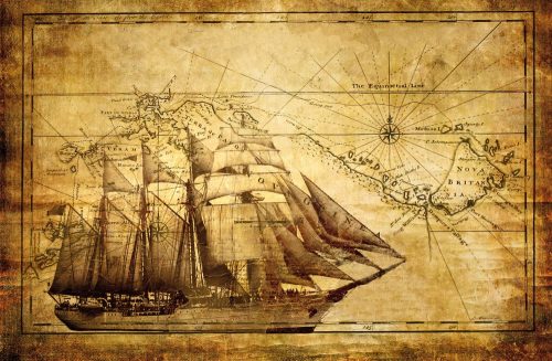 Hajó poszter, fotótapéta Vlies (208 x 146 cm)