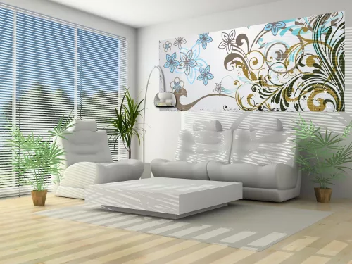 Virág minta poszter, fotótapéta (250 x 104 cm)