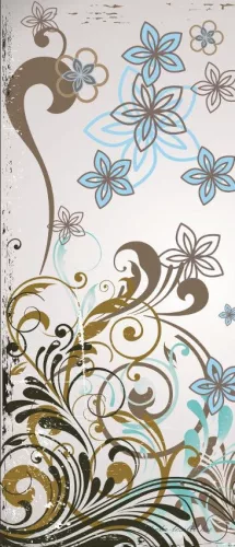Virág minta poszter, fotótapéta (91 x 211 cm)
