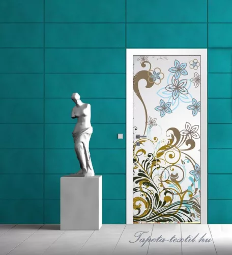 Virág minta poszter, fotótapéta (91 x 211 cm)