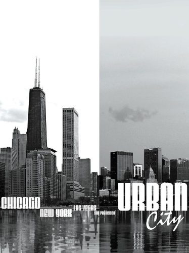 Urban City poszter, fotótapéta, Vlies  (184x254 cm, álló)