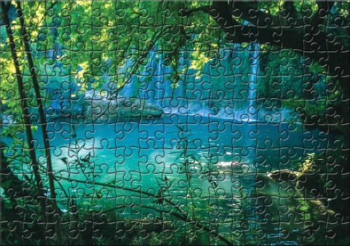 Puzzle pond  poszter, fotótapéta, Vlies (104 x 70,5 cm)