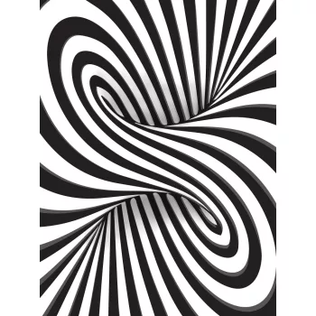 Csíkos 3D poszter, fotótapéta (184 x 254 cm)