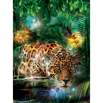 Jaguár a dzsungelben poszter, fotótapéta (184 x 254 cm)