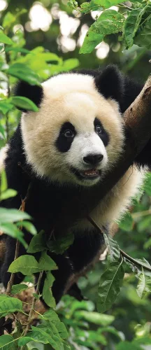 Panda poszter, fotótapéta (91 x 211 cm)