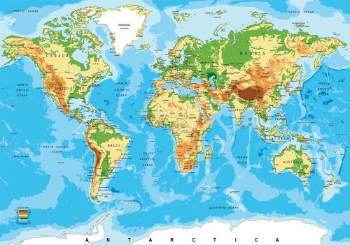 Világ térkép fotótapéta több méretben, alapanyagban