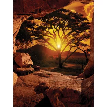   Barlangból kilátás a naplementére poszter, fotótapéta (184 x 254 cm)