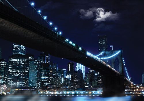 Brooklyn Bridge poszter, fotótapéta, Vlies (104 x 70,5 cm)