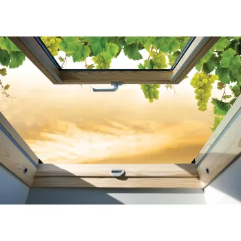 Naplementére néző ablak poszter, fotótapéta