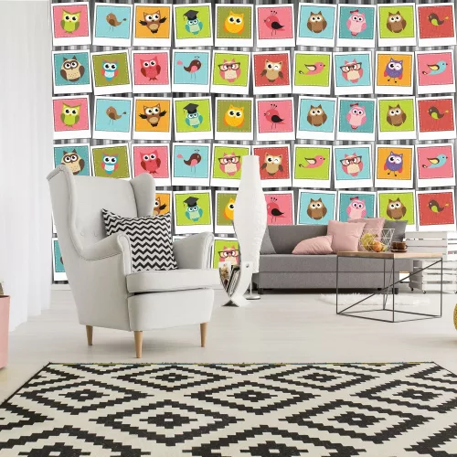 Színes madarak poszter, fotótapéta