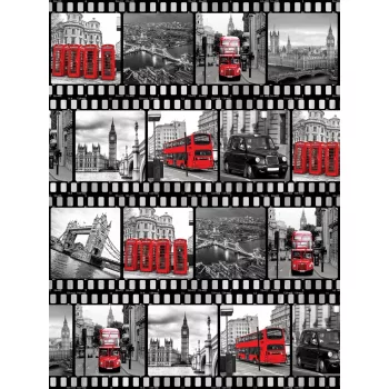   Londoni filmkockák poszter, fotótapéta, Vlies (184x254 cm, álló)