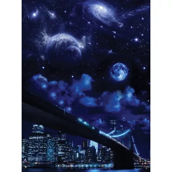 Égbolt New York felett poszter, fotótapéta (184 x 254 cm)