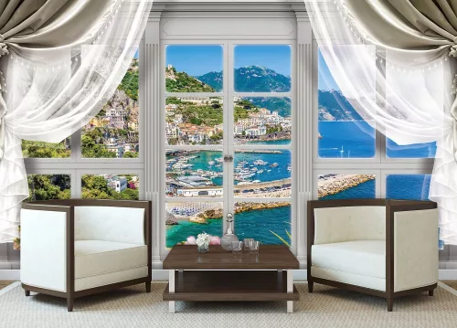 Öbölre néző ablak poszter, fotótapéta