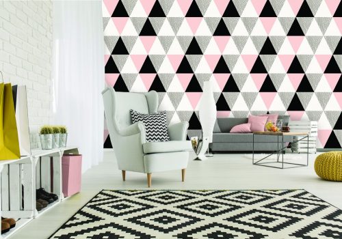 Színes rombuszok poszter, fotótapéta, Vlies (184x254 cm, álló)