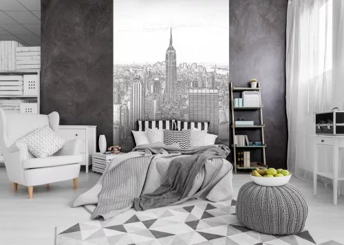 New York körvonalai poszter, fotótapéta (184 x 254 cm)