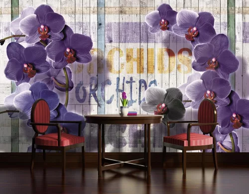 Lila orchidea poszter, fotótapéta