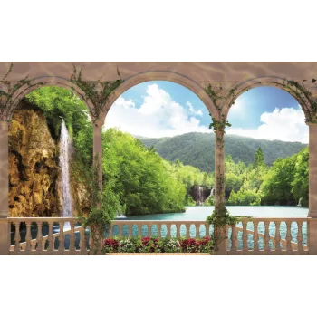 Kilátás a teraszról poszter, fotótapéta