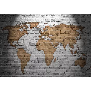 Világtérkép poszter, fotótapéta, Vlies (104 x 70,5 cm)