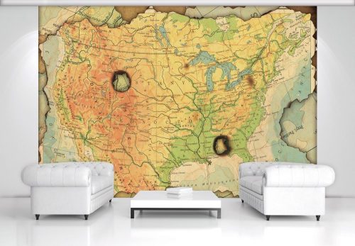 Észak-Amerika poszter, fotótapéta, Vlies (104 x 70,5 cm)