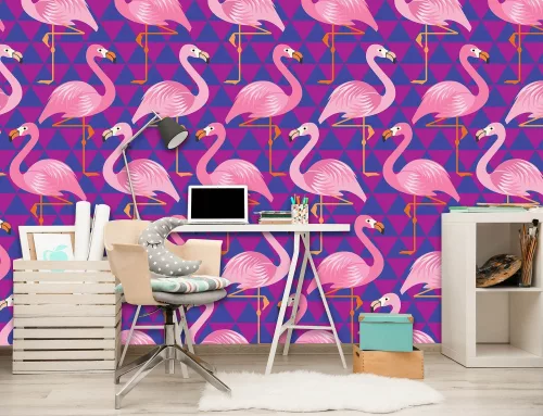 Flamingók poszter, fotótapéta