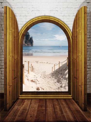 Kilátás a tengerpartra poszter, fotótapéta, Vlies  (184x254 cm, álló)