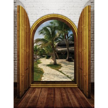   Kilátás a pálmafákra poszter, fotótapéta, Vlies (184x254 cm, álló)