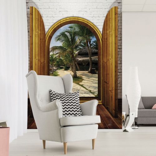 Kilátás a pálmafákra poszter, fotótapéta, Vlies (206x275 cm, álló)