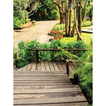   Virágos park poszter, fotótapéta, Vlies (184x254 cm, álló)