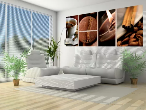 Kávé minta poszter, fotótapéta (250 x 104 cm)