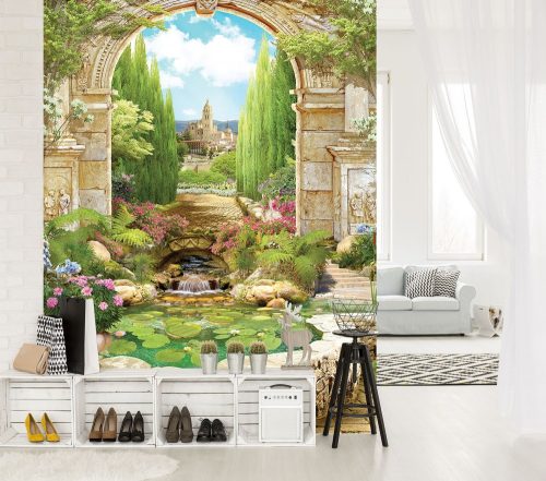 Kerti tavacska poszter, fotótapéta, Vlies (206x275 cm, álló)