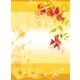 Sárga virág minta poszter, fotótapéta, Vlies  (206x275 cm, álló)