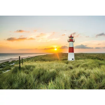 Világítótorony naplementében poszter, fotótapéta
