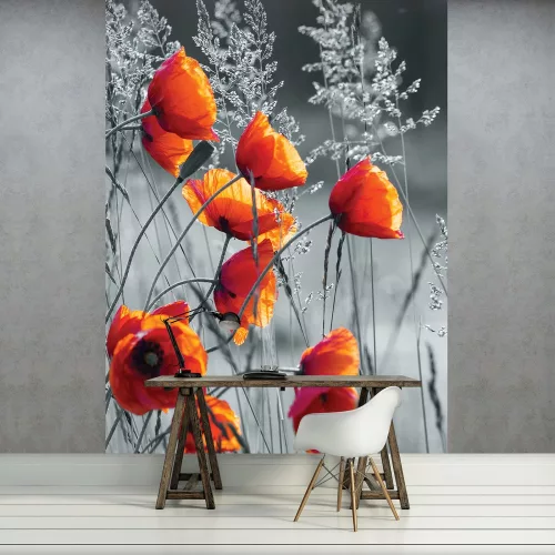 Pipacsok poszter, fotótapéta, Vlies (206x275 cm, álló)