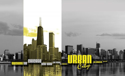 Urban City poszter, fotótapéta Vlies (312 x 219 cm)