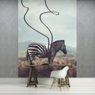 Zebra poszter, fotótapéta, Vlies  (206x275 cm, álló)