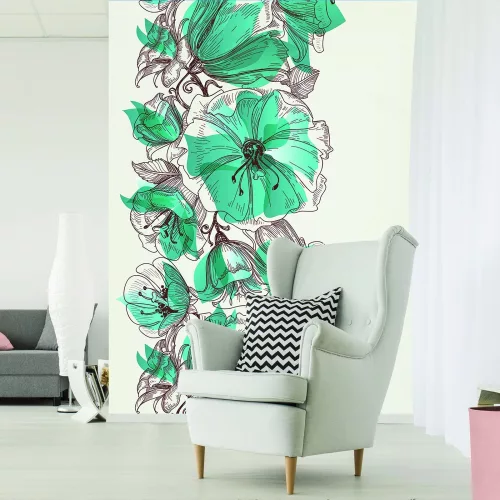 Virág minta poszter, fotótapéta (206 x 275 cm)