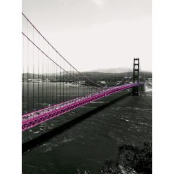   Pink Golden Gate Bridge poszter, fotótapéta, Vlies  (184x254 cm, álló)