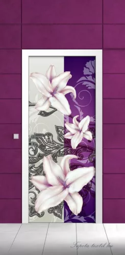 Virág minta öntapadós poszter, fotótapéta (91 x 211 cm)