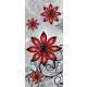 Virág minta öntapadós poszter, fotótapéta (91 x 211 cm)