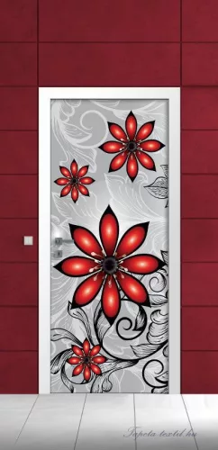 Virág minta öntapadós poszter, fotótapéta (91 x 211 cm)