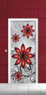 Virág minta poszter, fotótapéta (91 x 211 cm)