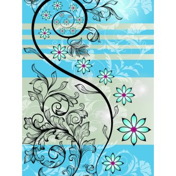   Virág minta poszter, fotótapéta, Vlies (184x254 cm, álló)