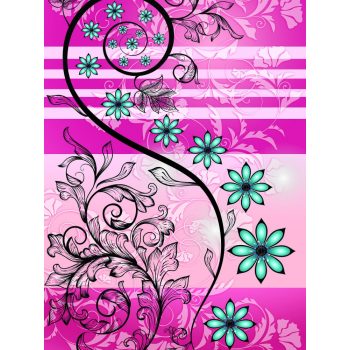   Virág minta poszter, fotótapéta, Vlies (184x254 cm, álló)