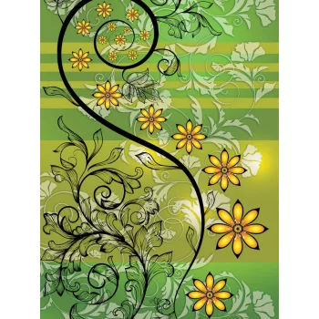 Virág minta poszter, fotótapéta (206 x 275 cm)