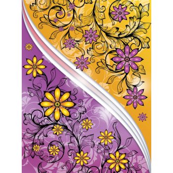   Virág minta poszter, fotótapéta, Vlies (184x254 cm, álló)