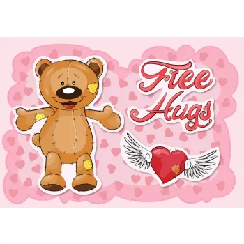 Maci Free hugs poszter, fotótapéta