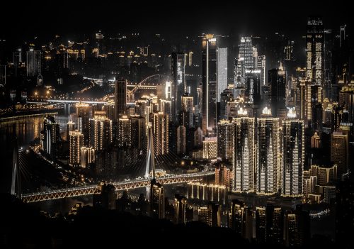 Város éjszaka fotótapéta több méretben, alapanyagban