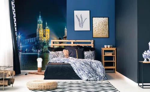 Piac éjjel poszter, fotótapéta, Vlies (184x254 cm, álló)