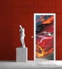 Lángoló autó öntapadós poszter, fotótapéta (91 x 211 cm)