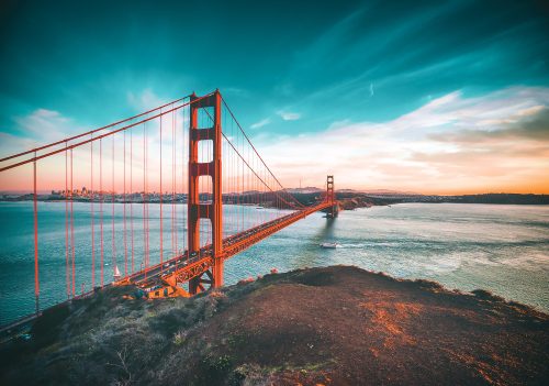Golden Gate híd poszter, fotótapéta, Vlies (416 x 254 cm)